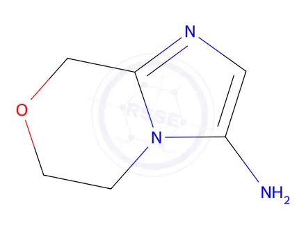 Chemical structure of 5,6-Dihydro-8H-imidazo[2,1-c][1,4]oxazin-3-ylamine