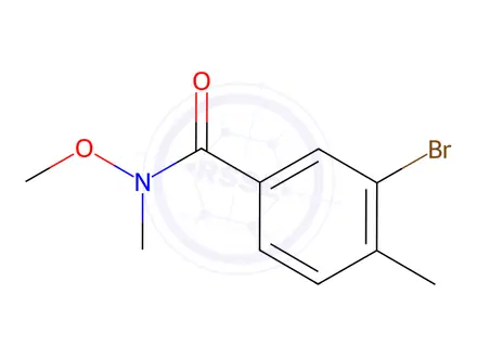 Chemical structure of Benzamide, 3-bromo-N-methoxy-N,4-dimethyl-