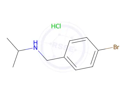 Chemical structure of [(4-Bromophenyl)methyl](propan-2-yl)amine hydrochloride