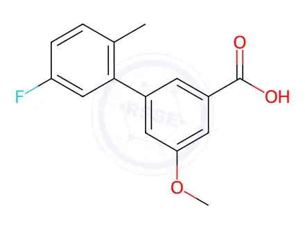 Chemical structure of 3-(5-Fluoro-2-methylphenyl)-5-methoxybenzoic acid