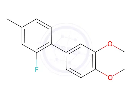 Chemical structure of 3',4'-Dimethoxy-2-fluoro-4-methylbiphenyl