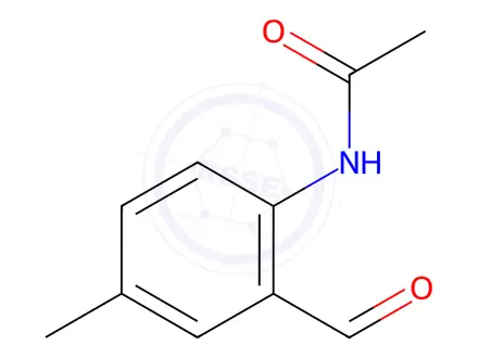 Chemical structure of N-(2-formyl-4-methyl-phenyl)-acetamide
