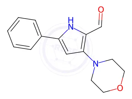 Chemical structure of 3-Morpholino-5-phenylpyrrole-2-carbaldehyde