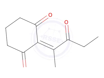 Chemical structure of 2-(3-oxopentan-2-ylidene)cyclohexane-1,3-dione