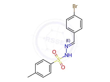 Chemical structure of Benzenesulfonic acid, 4-methyl-, (2E)-2-[(4-bromophenyl)methylene]hydrazide