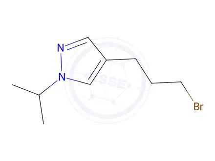 Chemical structure of 4-(3-Bromopropyl)-1-isopropyl-1h-pyrazole