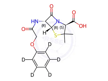 Chemical structure of Penicillin v-[D5]