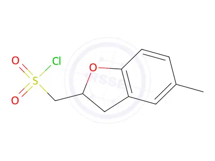 Chemical structure of (5-Methyl-2,3-dihydrobenzofuran-2-yl)methanesulfonyl chloride