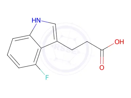Chemical structure of 3-(4-Fluoro-3-indolyl)propanoic Acid