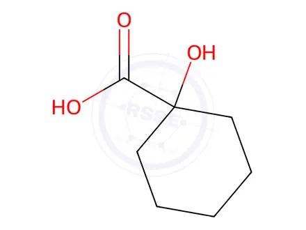 Chemical structure of 1-Hydroxycyclohexanecarboxylic Acid