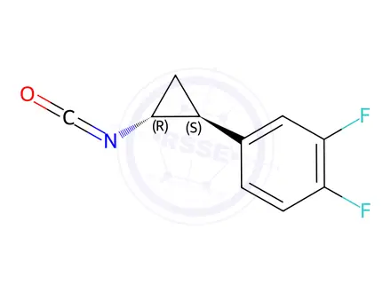 Chemical structure of 1,2-Difluoro-4-[(1S,2R)-2-isocyanatocyclopropyl]benzene