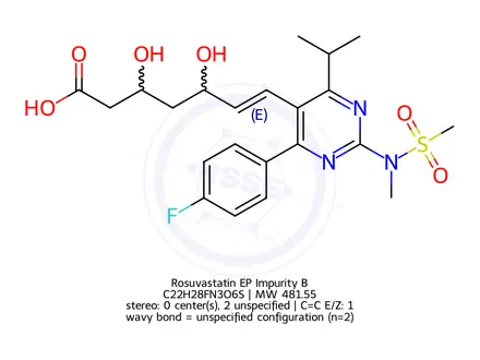 Chemical structure of Rosuvastatin Calcium Impurity B (EP)