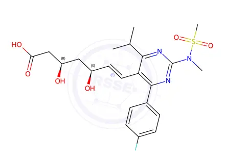 Chemical structure of Rosuvastatin