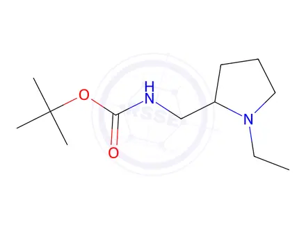 Chemical structure of N-[[(2S)-1-Ethyl-2-pyrrolidinyl]methyl]carbamic Acid 1,1-Dimethylethyl Ester