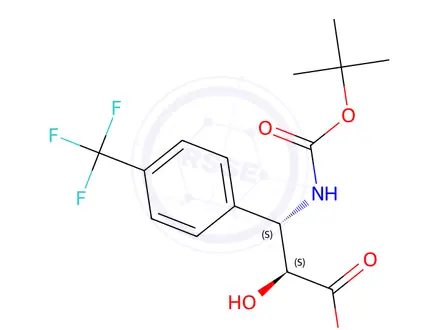 Chemical structure of (2S,3S)-3-((tert-Butoxycarbonyl)amino)-2-hydroxy-3-(4-(trifluoromethyl)phenyl)propanoic acid