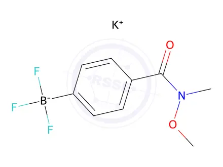 Chemical structure of Potassium Trifluoro((4-[methoxy(methyl)carbamoyl]phenyl))boranuide