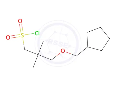 Chemical structure of 3-(Cyclopentylmethoxy)-2,2-dimethylpropane-1-sulfonyl chloride