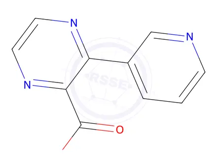 Chemical structure of 3-(pyridin-3-yl)pyrazine-2-carboxylic acid