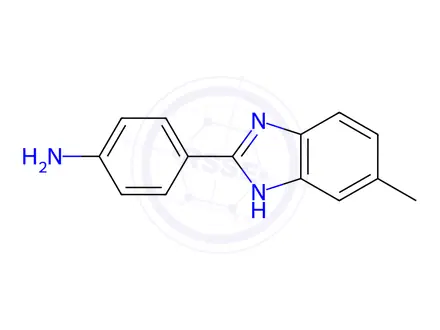 Chemical structure of 4-(5-Methyl-1H-benzoimidazol-2-yl)phenylamine