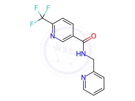 Chemical structure of N-[(Pyridin-2-yl)methyl]-6-(trifluoromethyl)pyridine-3-carboxamide