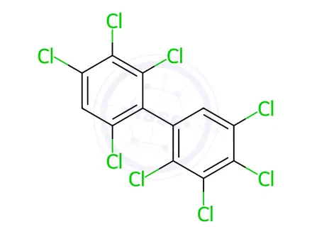 Chemical structure of 2,2',3,3',4,4',5,6'-Octachlorobiphenyl