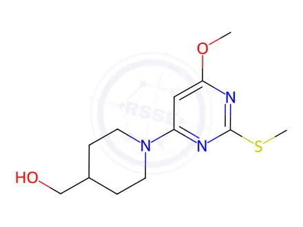 Chemical structure of [1-(6-Methoxy-2-Methylsulfanyl-pyriMidin-4-yl)-piperidin-4-yl]-Methanol
