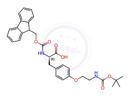 Chemical structure of Fmoc‐D-AEF‐OH