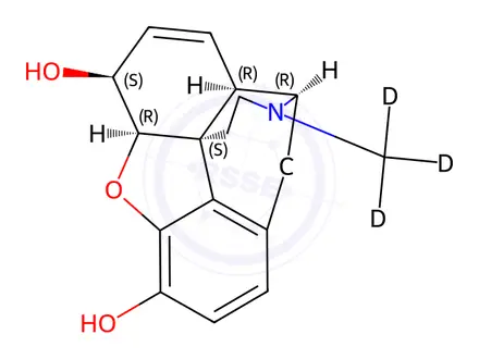 Chemical structure of Morphine-d3