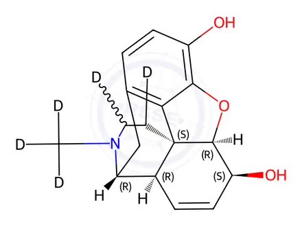 Chemical structure of Morphine-d6