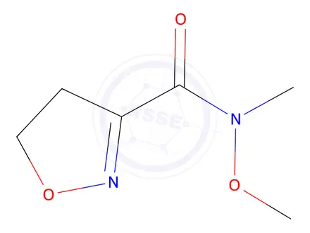 Chemical structure of 3-Isoxazolecarboxamide,4,5-dihydro-N-methoxy-N-methyl-(9CI)