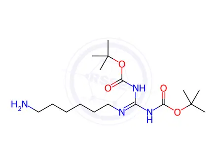 Chemical structure of N,N'-[(6-Aminohexyl)carbonimidoyl]bis-carbamic Acid C,C'-Bis(1,1-dimethylethyl) Ester