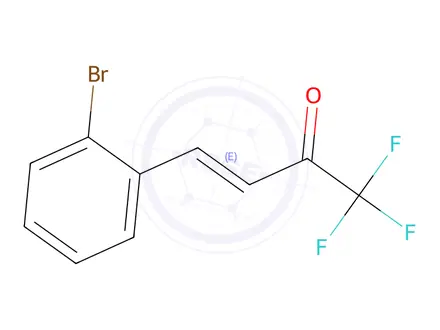 Chemical structure of (E)-4-(2-Bromophenyl)-1,1,1-trifluorobut-3-en-2-one