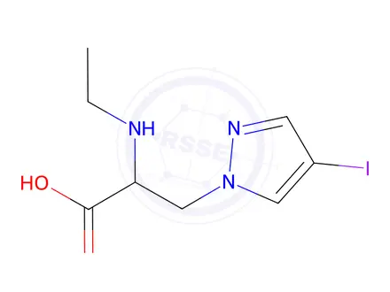 Chemical structure of 2-(Ethylamino)-3-(4-iodo-1h-pyrazol-1-yl)propanoic acid