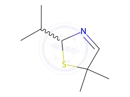 Chemical structure of 2-Isopropyl-5,5-dimethyl-2,5-dihydrothiazole