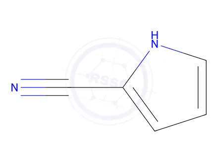 Chemical structure of 2-pyrrolecarbonitrile(2-cyanopyrrole)