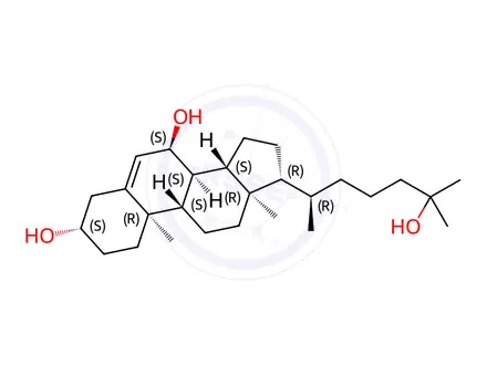 Chemical structure of 3β,7α,25-Trihydroxycholest-5-ene