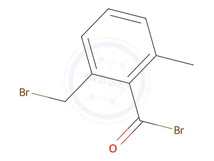 Chemical structure of 6-Methyl-2-bromomethyl benzoylbromide