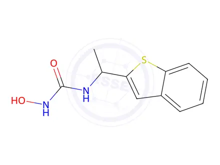 Chemical structure of N-(1-BENZO(B)THIEN-2-YL-ETHYL)-N-HYDROXYUREA