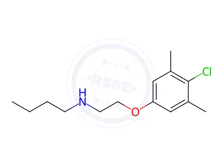 Chemical structure of N-[2-(4-Chloro-3,5-dimethylphenoxy)ethyl]-1-butanamine