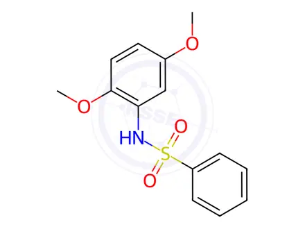 Chemical structure of Benzenesulfonamide,N-(2,5-dimethoxyphenyl)-