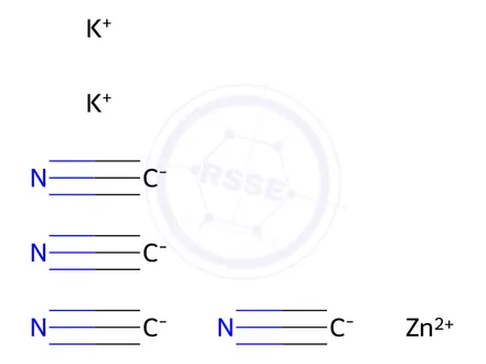 Chemical structure of Potassium Zinc Cyanide