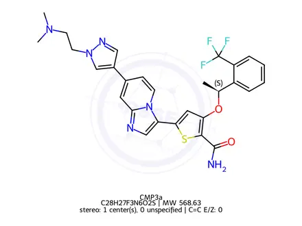 Chemical structure of CMP3a