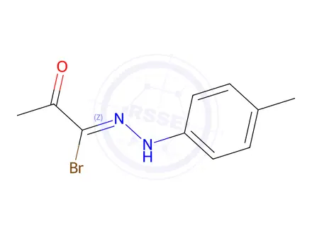 Chemical structure of N-(4-methylphenyl)-2-oxidanylidene-propanehydrazonoyl bromide
