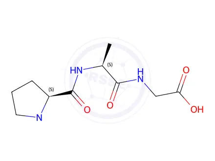 Chemical structure of 2-((S)-2-((S)-1-((Benzyloxy)carbonyl)pyrrolidine-2-carboxamido)propanamido)acetic acid