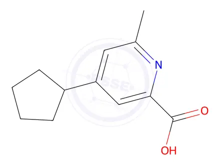 Chemical structure of 4-Cyclopentyl-6-methylpicolinic acid