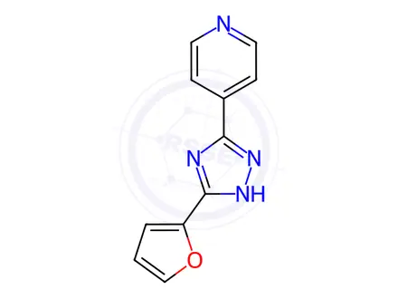 Chemical structure of 4-(3-(Furan-2-yl)-1H-1,2,4-triazol-5-yl)pyridine