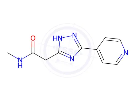 Chemical structure of N-Methyl-2-(3-(pyridin-4-yl)-1H-1,2,4-triazol-5-yl)acetamide