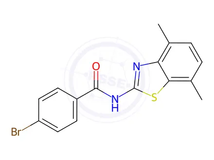 Chemical structure of 4-Bromo-N-(4,7-dimethylbenzo[d]thiazol-2-yl)benzamide