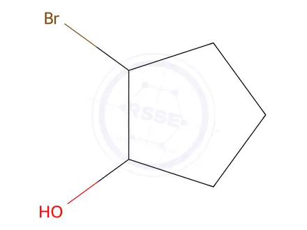 Chemical structure of (1S,2R)-2-BROMO-CYCLOPENTANOL