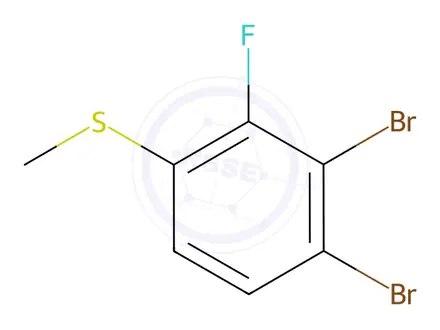 Chemical structure of Benzene, 1,2-dibromo-3-fluoro-4-(methylthio)-